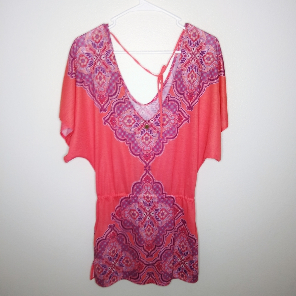 PRANA CORAL SAIDA KAFTAN JASMINE BEACH COVER TUNIC - Picture 5 of 8